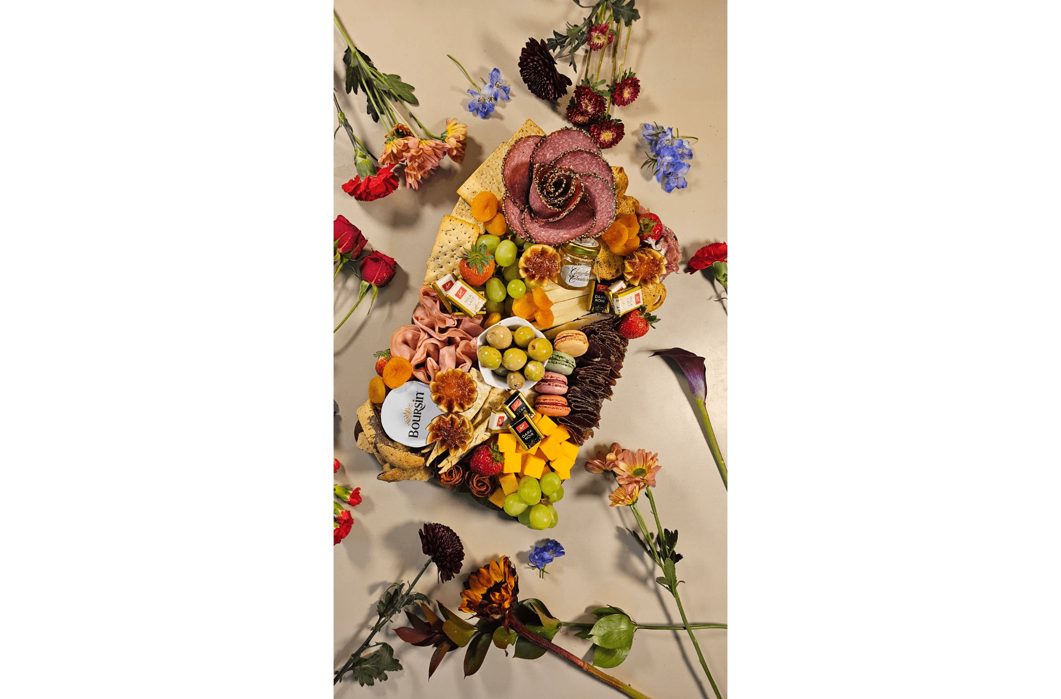 Beautifully styled charcuterie spread by Grazeful Creations